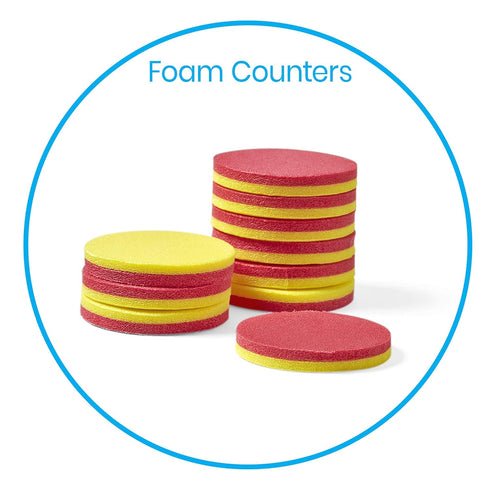 hand2mind Foam Two-Color Counters, Red and Yellow Math Manipulatives for Kids, Pack of 200