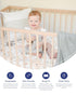2-Pack, 9'' TotAha Floral Crib Sheets Hypoallergenic, Silky Comfort, Buttery Soft, Calming Effect, All-Season