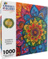Rainbow Mandala Mirage by Cross & Glory: A Mesmerizing 1000 Piece Colorful Jigsaw Puzzle, Premium Quality, 20x27 Inches, Perfect for Family Fun