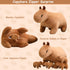 SQEQE Capybara Mommy Plush with 4 Cute Babies, Super Soft Capybara Stuffed Animals for Gift