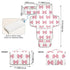 Jihqo Diaper Changing Pad Pink Bows Portable Diaper Mat with Built-in Pillow Travel Changing Station for Baby