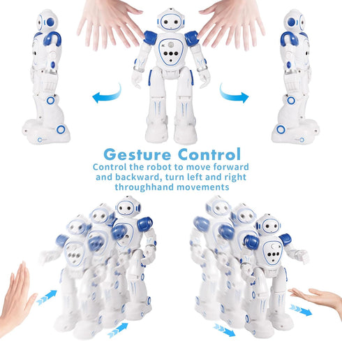 LENGTOUQ Programmable 3 4 5 6 7 8 9 Robots Toy for Kids with Wireless Remote Control and Gesture Sensing, Walking