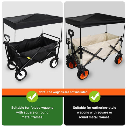 VOONKE 17.3 27.2 inches Wagon Canopy Cover Garden Push Awning Portable Outdoor Stroller Accessories Awning for Garden