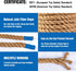 GOTHINK 50 FT Tug of War Rope Set for Kids, Soft Natural Jute Fiber Rope with Red Flag for Outdoor Games