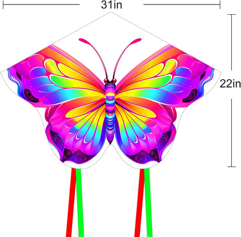 HENGDA KITE 2 Pack Butterfly Kite for Kids and Adults, Easy to Fly, Beautiful High Definition Pictures