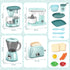 Set Playset, 3 4 5 6 7 8 Shemira Play Kitchen Accessories, Play Kitchen Appliances Toy with Coffee Maker, Blender