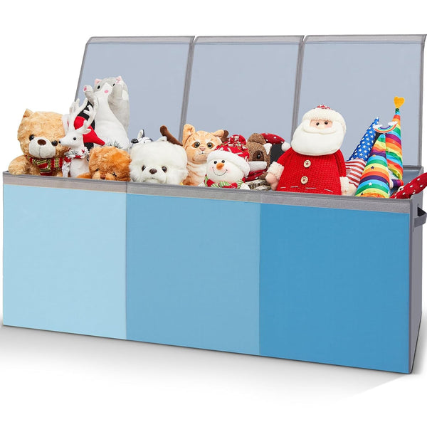 Patelai Extra Large Toy Box Chest with Lids 4/3 Grids Large Chest