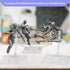 POMER Action Figure Stand, 5 Pcs Transparent Assembly Action Figure Display Holder Base Model Support Stand Compatible with 6" HG/RG/SD Gundam 1/144 Toy with Screwdriver