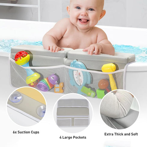 Elbow Set- Set,Quick Comfortable Bath Kneeler and Rest Pad Thick Non-Slip Memory Foam Bath Mat Dry Baby Bathtub Cushion
