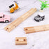 16 Pcs Straight Wooden Tracks Expansion Wood Train Track Connectors and Adapters Male Male Female Female Wood Train
