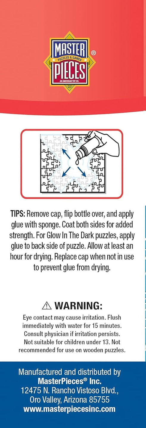 Puzzle Accessories - 5oz Glue with Sponge Applicator for Jigsaw Puzzles
