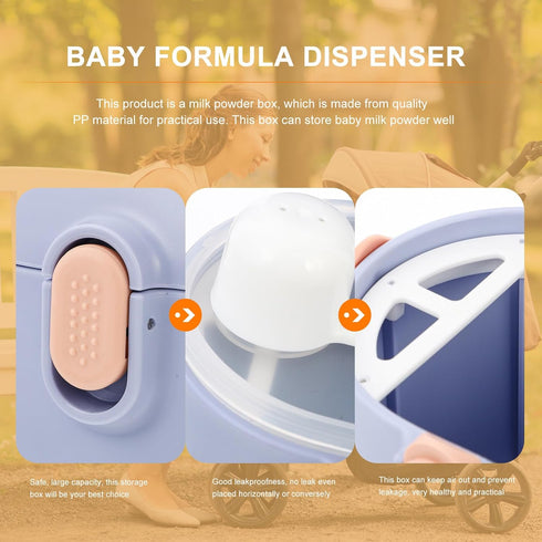 Portable Formula Dispenser with Spoon Stackable Milk Powder Container Thickened Material Sealed Snack Storage Box