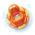Aquatopia Fergus Frog Baby Bath Thermometer Floating Toy, Digital Audible Alarm, Orange, Baby Bath Essentials