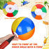 Maitys 12 Pieces Rainbow Beach Ball Decoration - Inflatable Pool Ball with Hanging Rope for Summer Parties