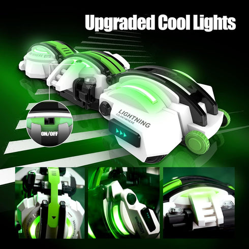 BAZADER RC Cars with LED Lights - Remote Control Car Snake 360° Roll Toys for Kids Age 7+