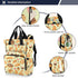 SUABO Backpack Donuts Ice Cream Bread Pattern Baby Diaper Bag Large Bag Waterproof Travel Diaper Bags for Moms and Dads