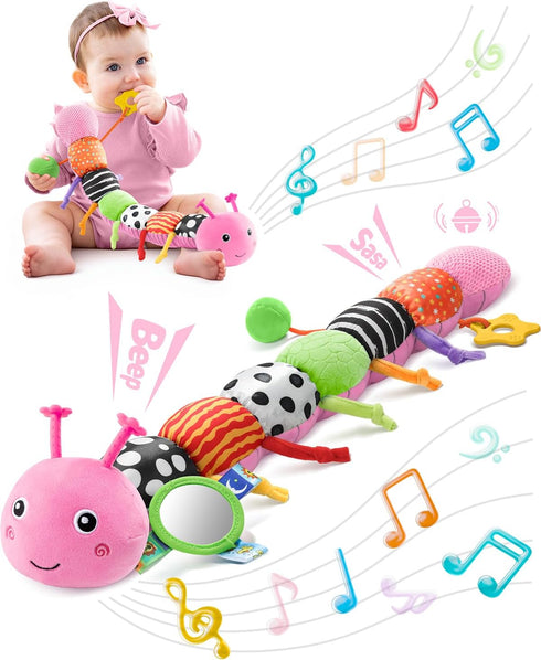 LIGHTDESIRE Baby Toys Musical Caterpillar,Infant Toys 3 6 12 Months Sensory Toy with