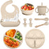 Baby Led Weaning Supplies, 8 Piece BPA-Free Silicone Feeding Set, Silicone Suction