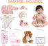 Aori 22 inch Reborn Baby Dolls - Lifelike Realistic Baby Girl Doll with Feeding Toy Accessories for Kids 3+