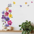 Pansy Flowers Wall Stickers, DIY Floral Wall Decals Art Decor for Kids Girls Bedrooms, Living Room