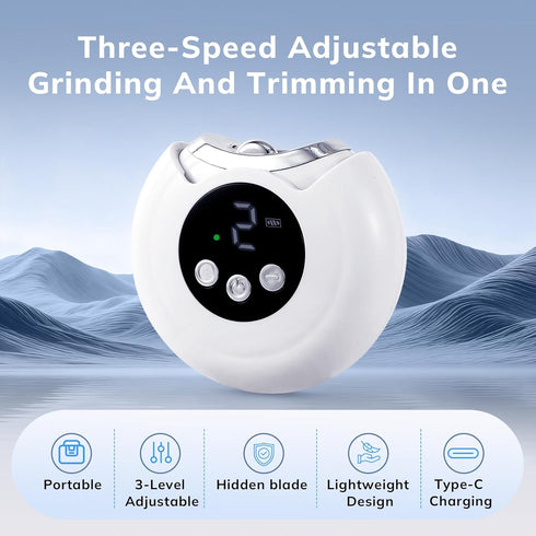Jasinber 3 2-in-1 Trimmer Electric Nail Clipper, Baby Nail Clipper with LED Light & Speed, Baby Nail with Storage Box