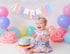 LINLULU 1st Pastel Rainbow High Chair Banner - Tulle & Ribbon Highchair Banner for Birthday Girl, Rainbow Decorations