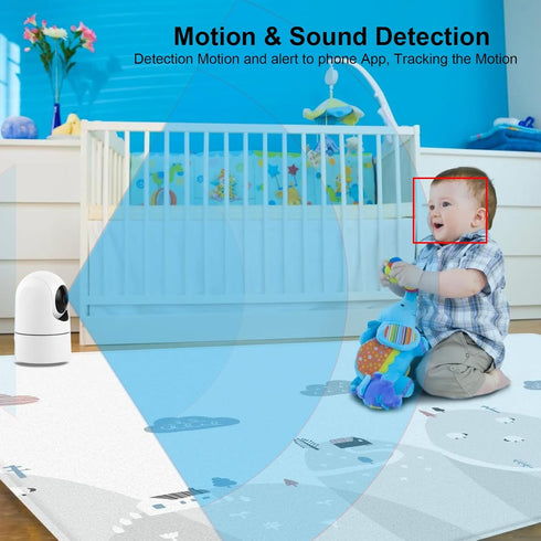 BlessFly 4MP 2.4/5G 2 Indoor Cameras for Home Security, WiFi Baby/Dog Monitor with Phone APP, Auto Tracking, Human