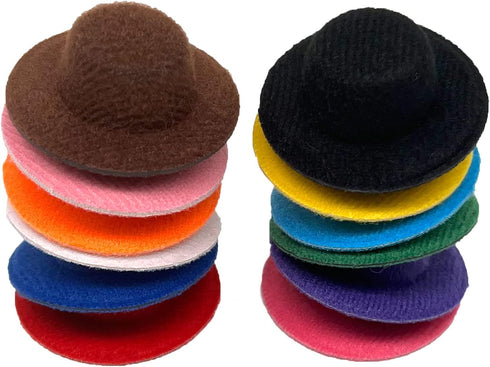 ASUNFO 12 Pcs Mini Top Hat Miniature Tiny Formal Hats for Crafts and Doll Accessories