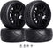 4-Pack 1:10 Scale RC On-Road Racing Tires and Wheels with Foam Inserts, 12mm Hex Hub Fits Traxxas Redcat Tamiya TT-02