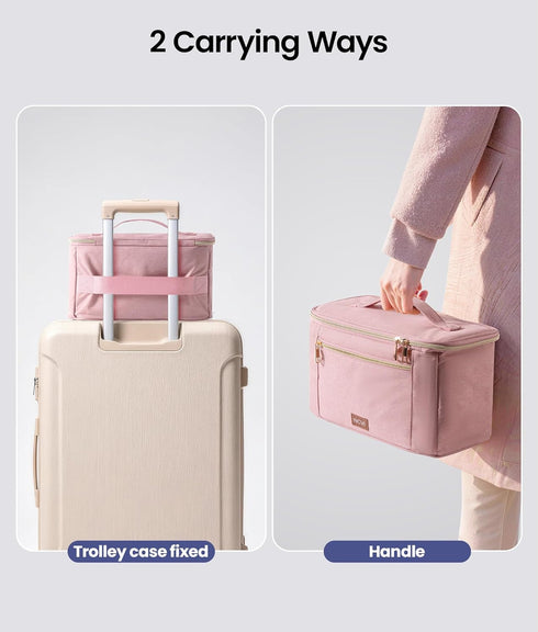 NCVI Breast Pump Storage Bag for Pumps and Extra Parts, Large Capacity Portable Pump Carrying Case with Handle