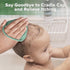 1pk-Pea haakaa Silicone Shampoo Brush - Cradle Cap Brush Comb - Baby Hair Scrubber - Baby Bath Essentials - Green