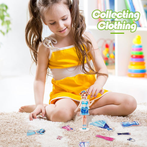 Magnetic Dress Up Dolls - Princess Dress Up Paper Dolls for Girls Ages 4-7
