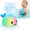 Gigilli Whale Bath Toy Sprinkler, Light Up Bath Toys for Kids Ages