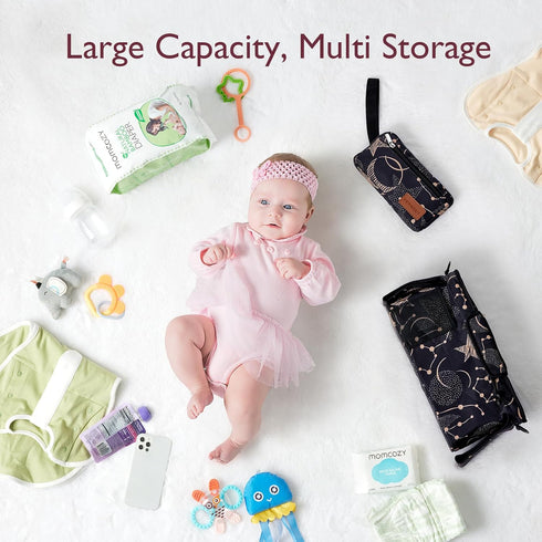 Momcozy Universal Baby Stroller Organizer - 2 Insulated Cup Holders, Detachable Pocket, Adjustable Strap