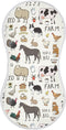 Farm Animals Muslin Baby Burp Cloths, Super Absorbent Soft Cotton Burping Rags Set for Boys & Girls, 1 Pack