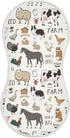Farm Animals Muslin Baby Burp Cloths, Super Absorbent Soft Cotton Burping Rags Set for Boys & Girls, 1 Pack