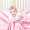 Pro Goleem Satin Soft Crib Sheet for Baby with Sensitive Hair, Silky Pink Fitted Sheet 52’’x28’’x8’’ for Girls