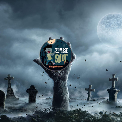 Zombie Snot Fidget Putty - Stress Relief Novelty Gags for Kids, Halloween Stocking Stuffers, Pearl Green Therapy Putty