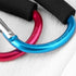 4 Pack Large Carabiner Stroller Hooks, 5.5" D Style Click and Carry Bag Carrier (Light Blue and Rose Red)