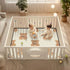 GOODOLD 50x50 Inch Cute Teddy Bear Baby Play Mat One-Piece Soft Crawling Mat Waterproof Playmat with Non-Slip Bottom