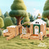 107 4-8 Jovi-mindlyNotchies Pcs Wooden Blocks Toys with Door and Windows,Classic Old Fashioned Toys,Wooden Building