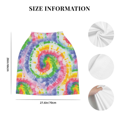 Schgap Tie Dye Car Seat Covers for Baby, Soft Stroller Cover Nursing Cover Breastfeeding Baby Carrier Covers