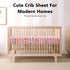 52" 28" Baby Fitted Crib Sheet Soft Microfiber x Crib Mattress Sheet for Girls Breathable Baby Bedding with Hot Air