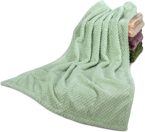 Fuzzy Blanket for Baby - Soft Warm Cozy Coral Fleece Toddler Receiving Blanket for Crib, Stroller, Travel (28Wx40L,