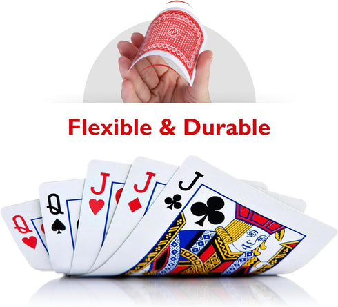 Olives 1 Playing Cards - 2 Pack of Waterproof Standard Poker Cards, Large Premium Joker Cards