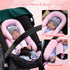 3 Infant Car Seat Insert with Shoulder & Crocth Covers, Thickened Carseat Head and Body Support for Infant, Reversible