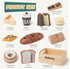 10 Set 3+ PCS Bakery Wooden Play Food for Kids Kitchen, Wooden Food Cutting Toys, Pretend Play Kitchen Food Toy