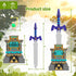 BOTW The Master Sword Glowing Building Block Set, Compatible with Lego Link’s Sword Toy Set for Ages 6-12, 498PCS
