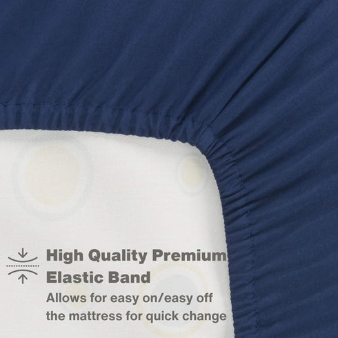 Everyday Kids 2-Pack Fitted Crib Sheets - 100% Soft Breathable Microfiber Baby Sheets for Standard Size Crib Mattress,