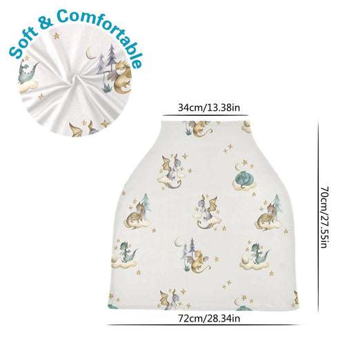 Dragon Breathable Car Seat Covers for Babies Newborns, Multi-Purpose Baby Car Seat Covers & Breastfeeding Scarf